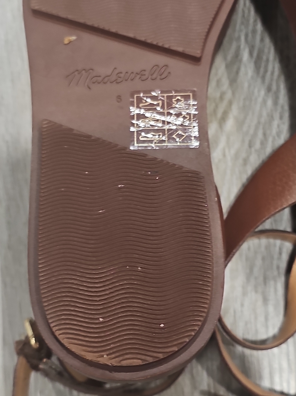Madewell Brown Leather Strappy Ankle Flat Sandals - Picture 5 of 9